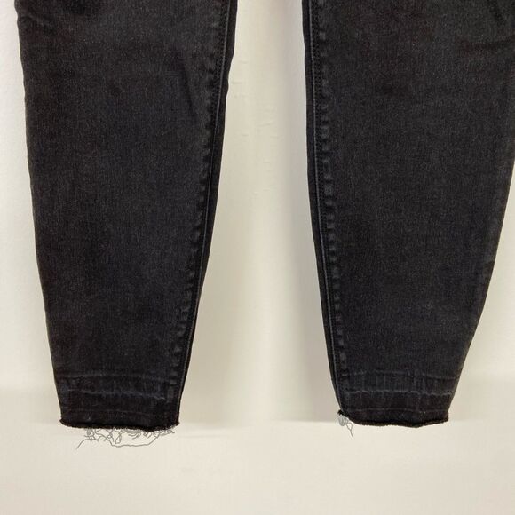 SPANX Black Pull On Ankle Distressed Tummy Control Skinny Jeans Size L - Picture 10 of 11